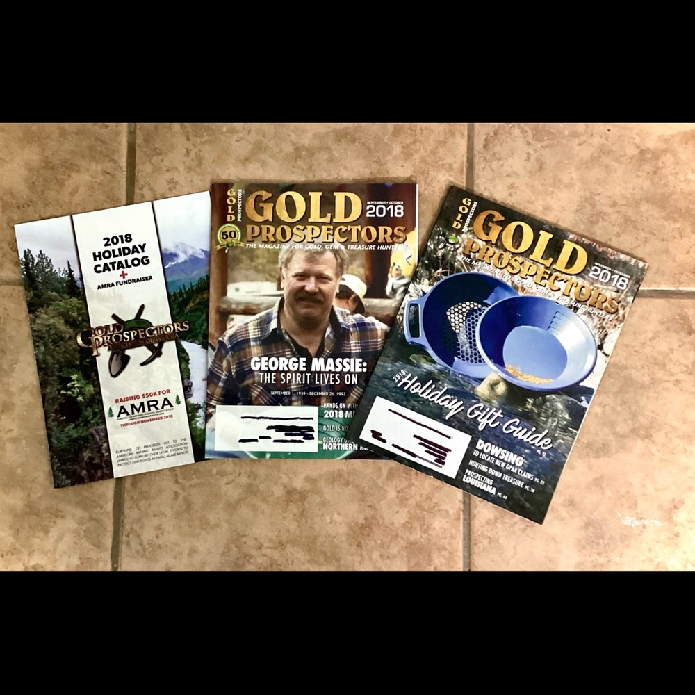 Gold Prospectors Sept. - Oct., Nov. - Dec. 2018 Issues and 2018 Holiday Catalog